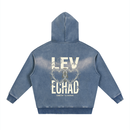 EMETH™ 13 Ahava — Hoodie Zippé Heart - Noir / S - EMETH