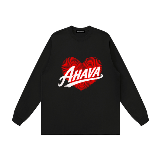 EMETH AHAVA | T-shirt Manches Longues Ourlet Brut 305G