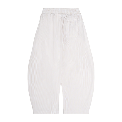 EMETH™ Pantalon Barrel Rayé | Coupe Fuselée Oversize