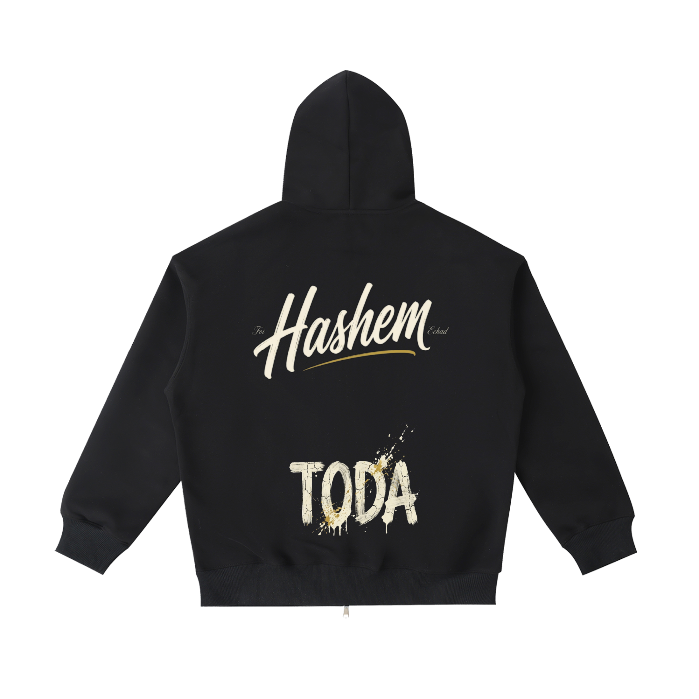 EMETH™ HASHEM TODA — Hoodie Zippé - Noir / S - EMETH