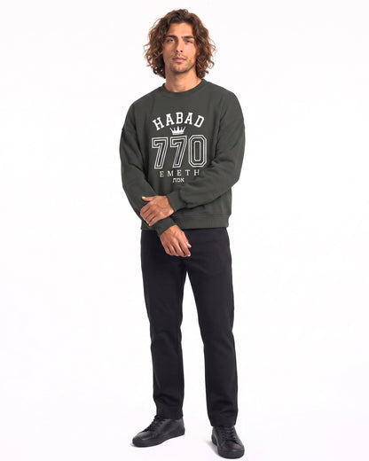 EMETH Habad 770 Vintage | Sweat Col Rond Boxy