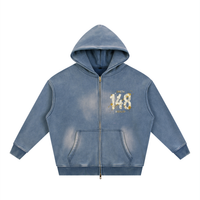 EMETH™ 148 HITBODEDOUT — Hoodie Zippé - Bleu brumeux / S - EMETH