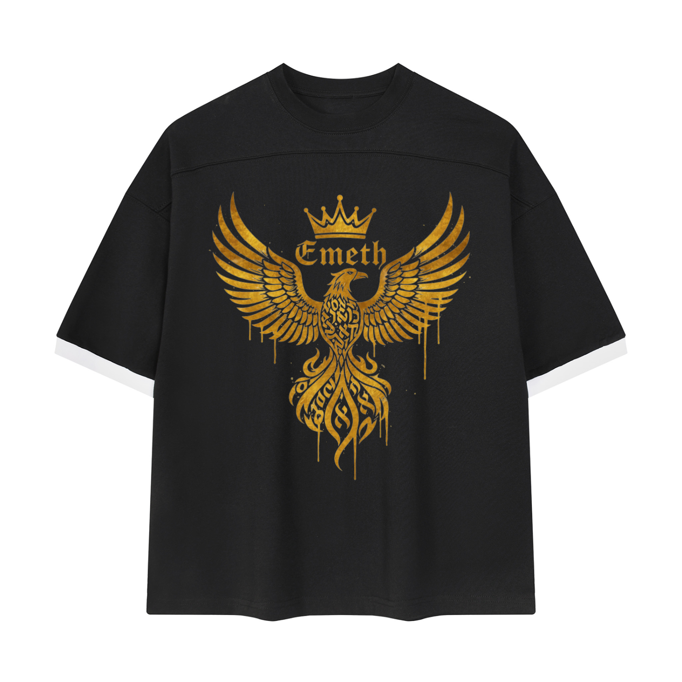 EMETH Golden Phoenix Oversized T-Shirt