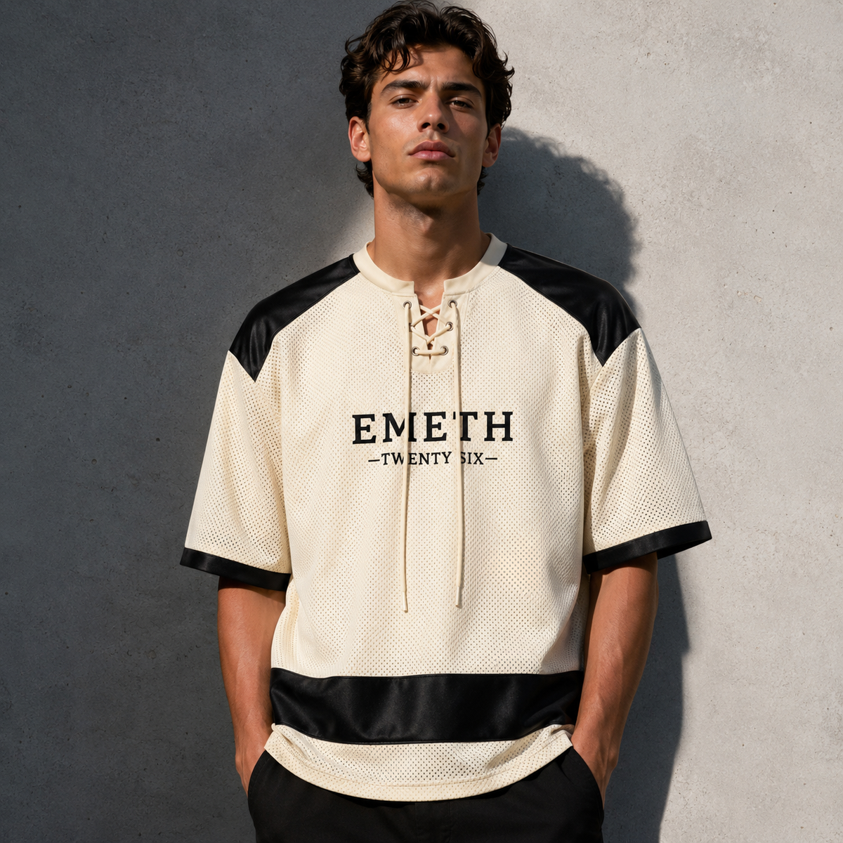 EMETH Twenty Six Hockey Jersey – Oversized Vintage Mesh Jersey