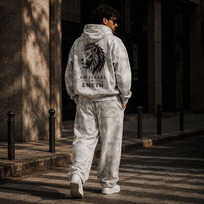 EMETH  Am Israel Vintage Zip Hoodie