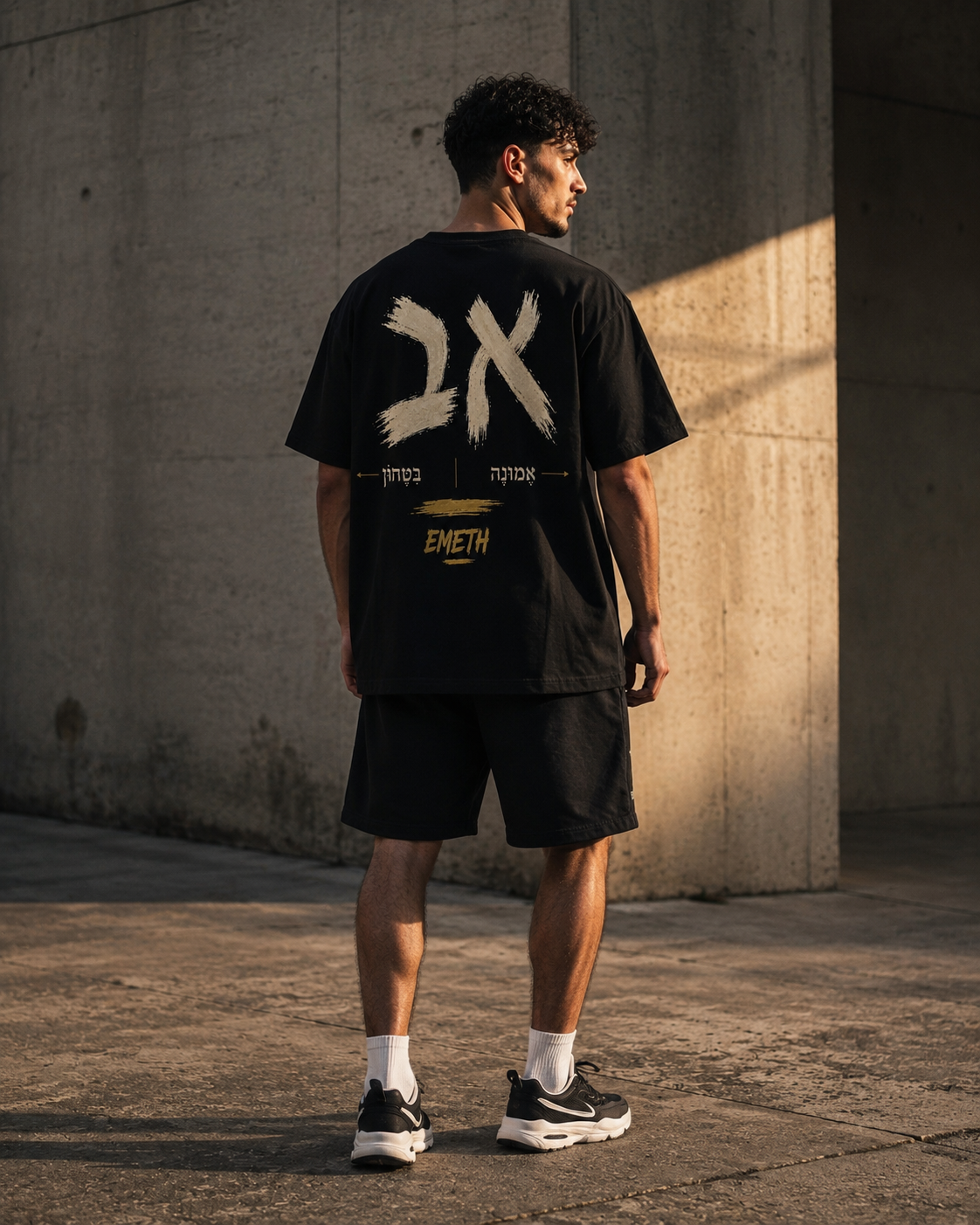 EMETH AV — Emouna × Bitahon | Oversized Heavyweight T-Shirt