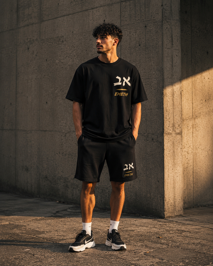 EMETH AV — Emouna × Bitahon | Oversized Heavyweight T-Shirt