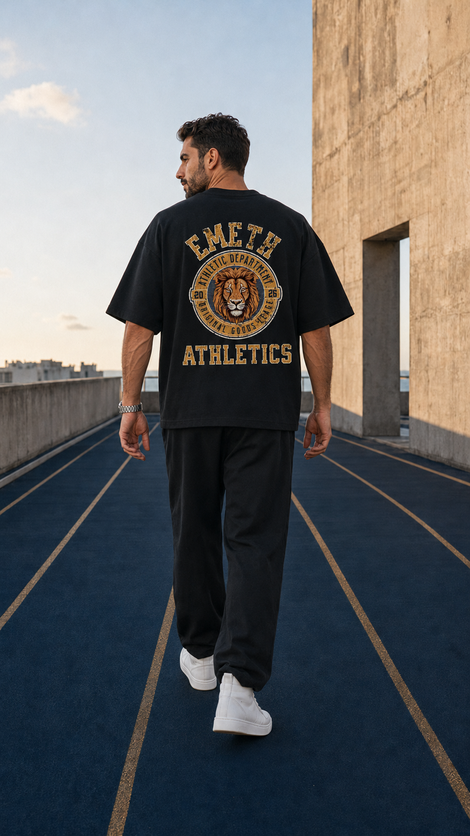T-shirt EMETH Athletics Vintage – T-shirt Oversized Premium 100 % Coton