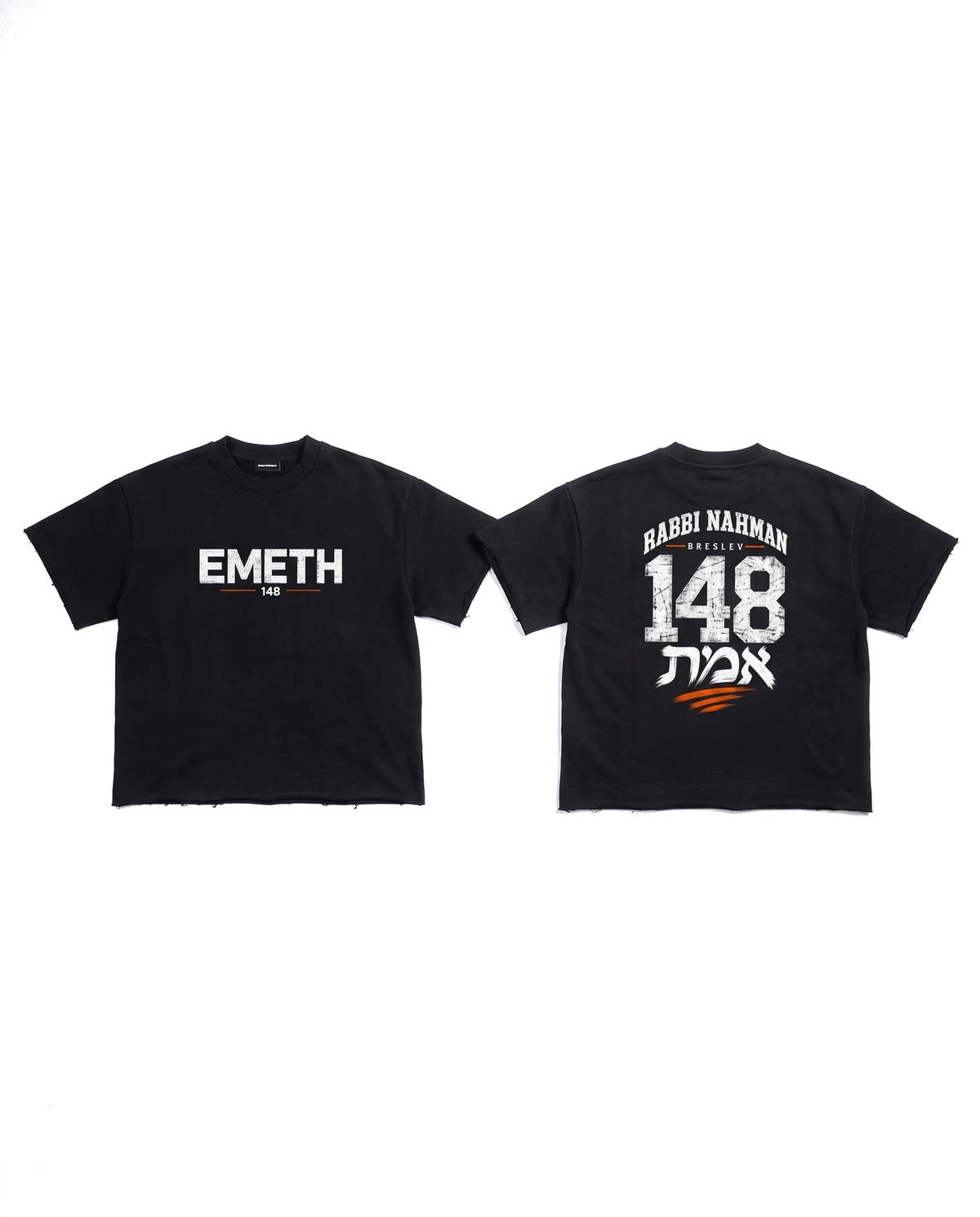 EMETH 148 Breslev Sun Fade | Raw Edge T-shirt