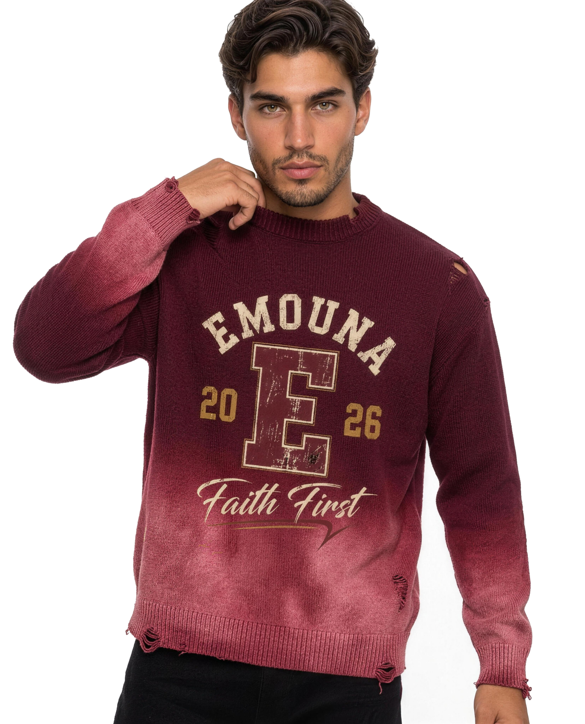 EMETH Emouna Faith First | Sweat Col Rond Vintage