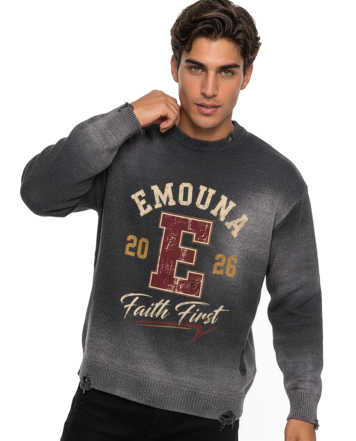 EMETH Emouna Faith First | Sweat Col Rond Vintage