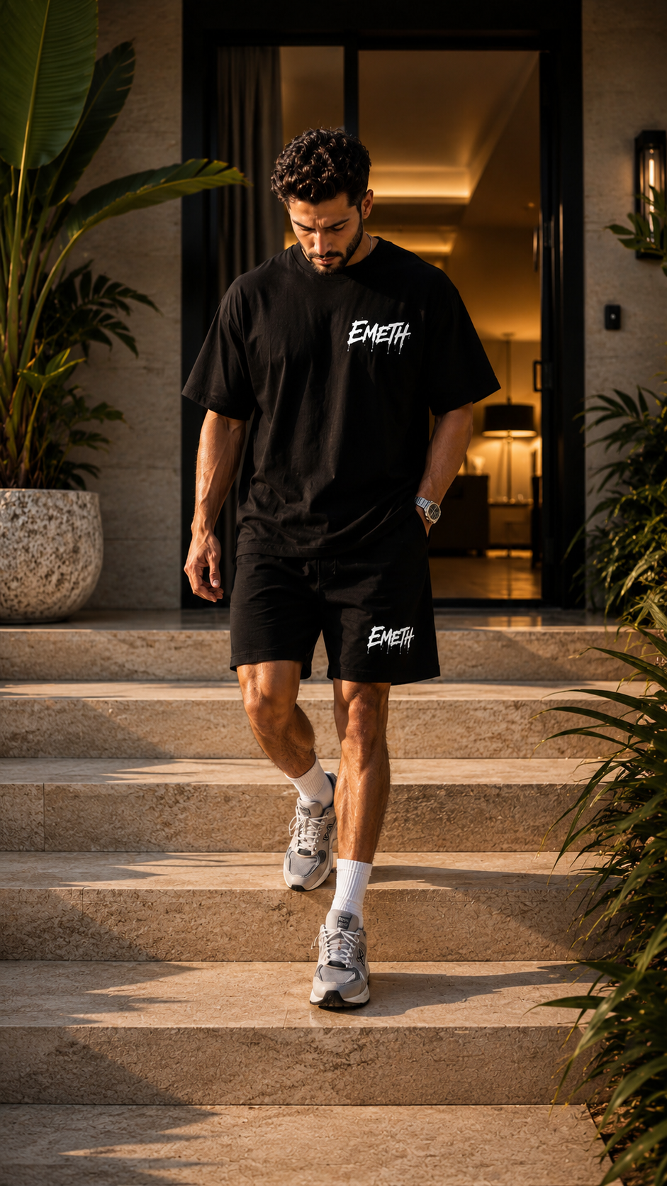 T-shirt Signature EMETH™ – Édition Graffiti | 240 GSM
