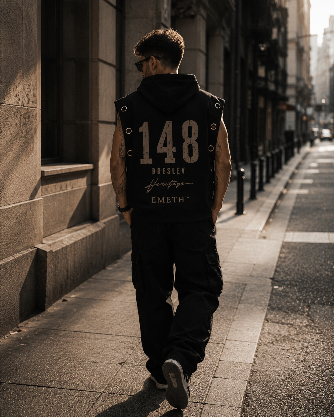 EMETH 148 Breslev Heritage Sleeveless Hoodie