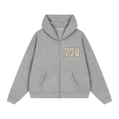 Sweat à Capuche Zippé 770 YEHI HAMELECH – 360 GSM | EMETH