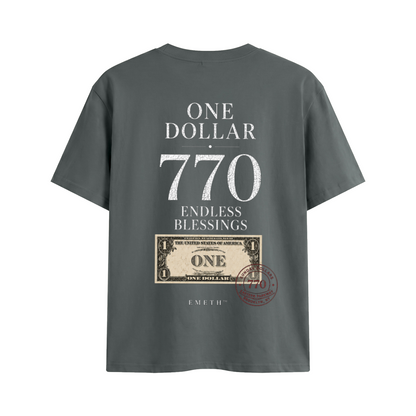 EMETH One Dollar 770 – Endless Blessings | T-shirt Premium Unisexe 200 g/m²
