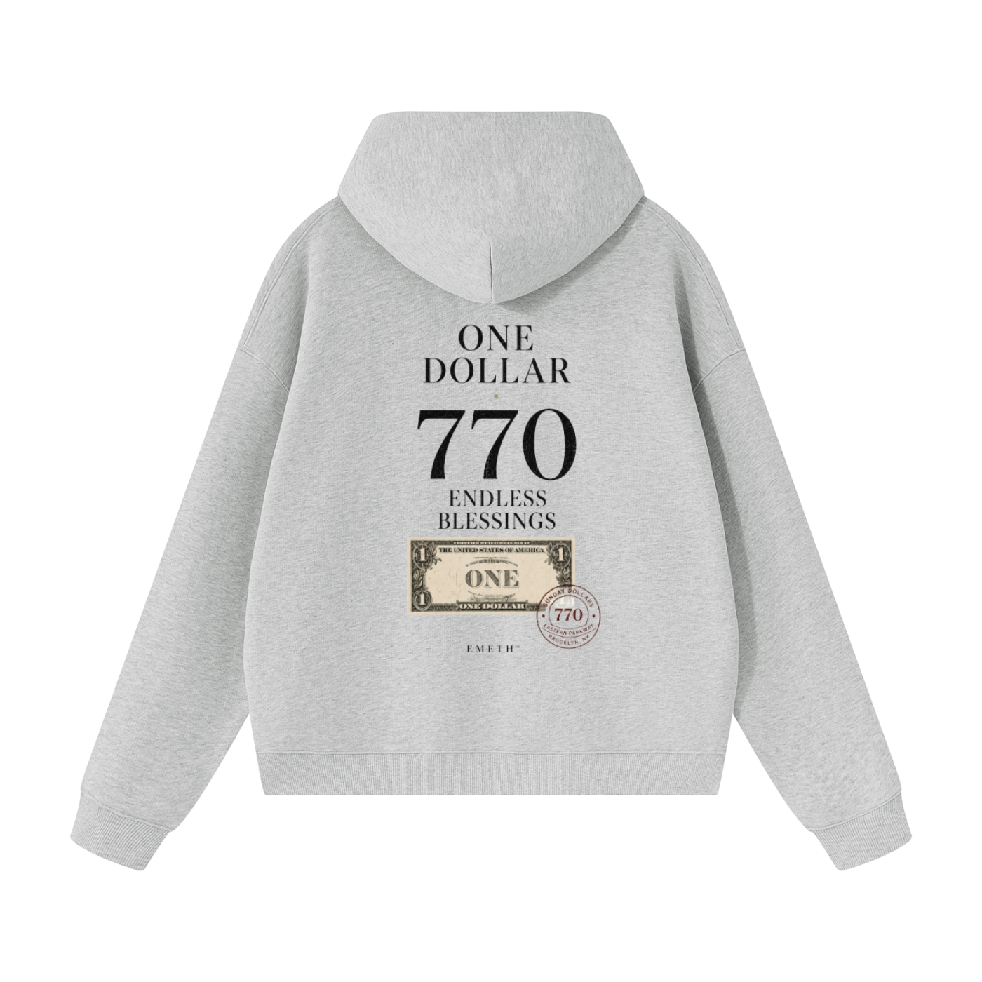 EMETH One Dollar 770 – Endless Blessings | Hoodie Premium Oversized 530 g/m²
