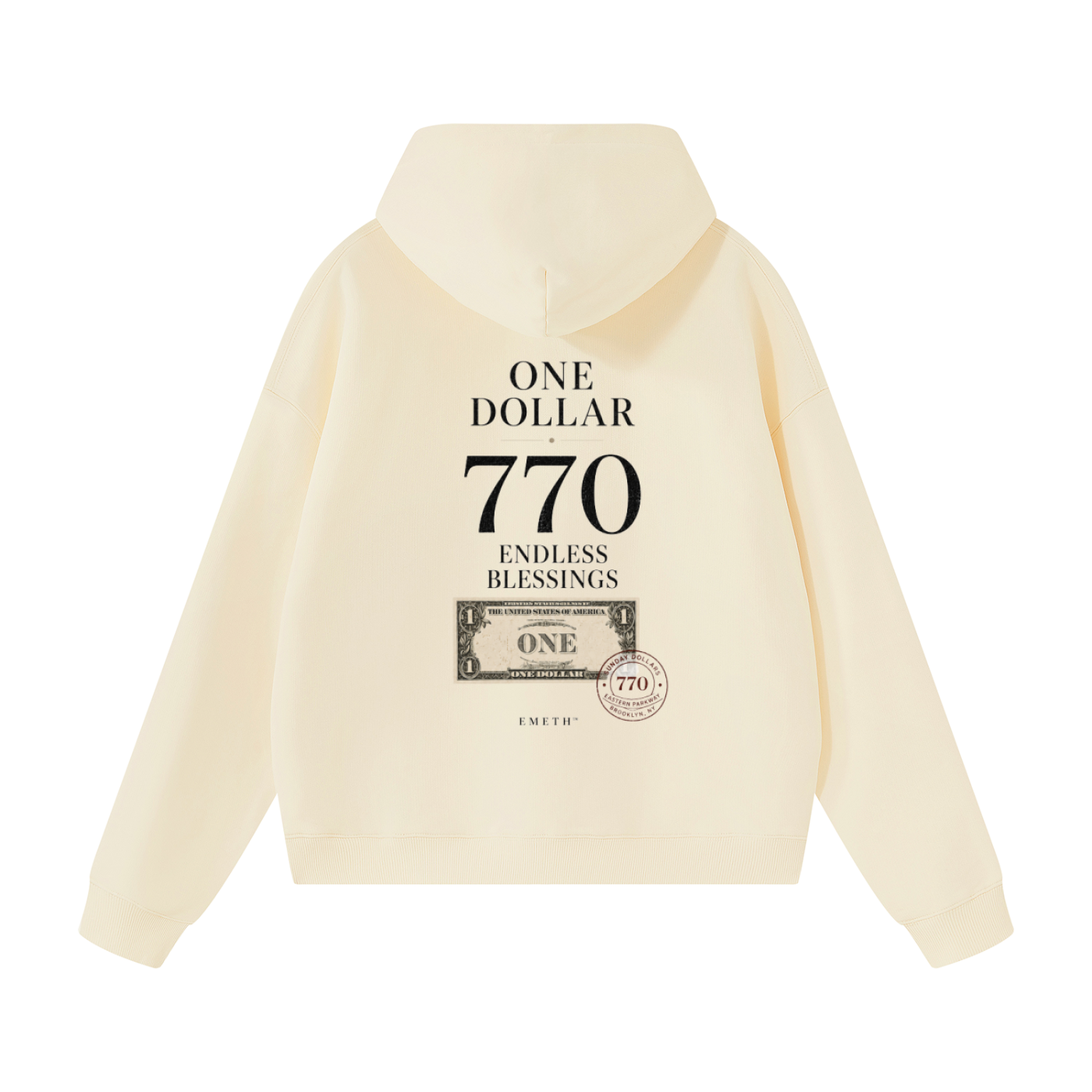 EMETH One Dollar 770 – Endless Blessings | Hoodie Premium Oversized 530 g/m²
