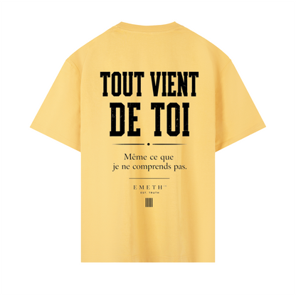 EMETH HACHEM 26 – Tout Vient de Toi | T-shirt Premium Blanc