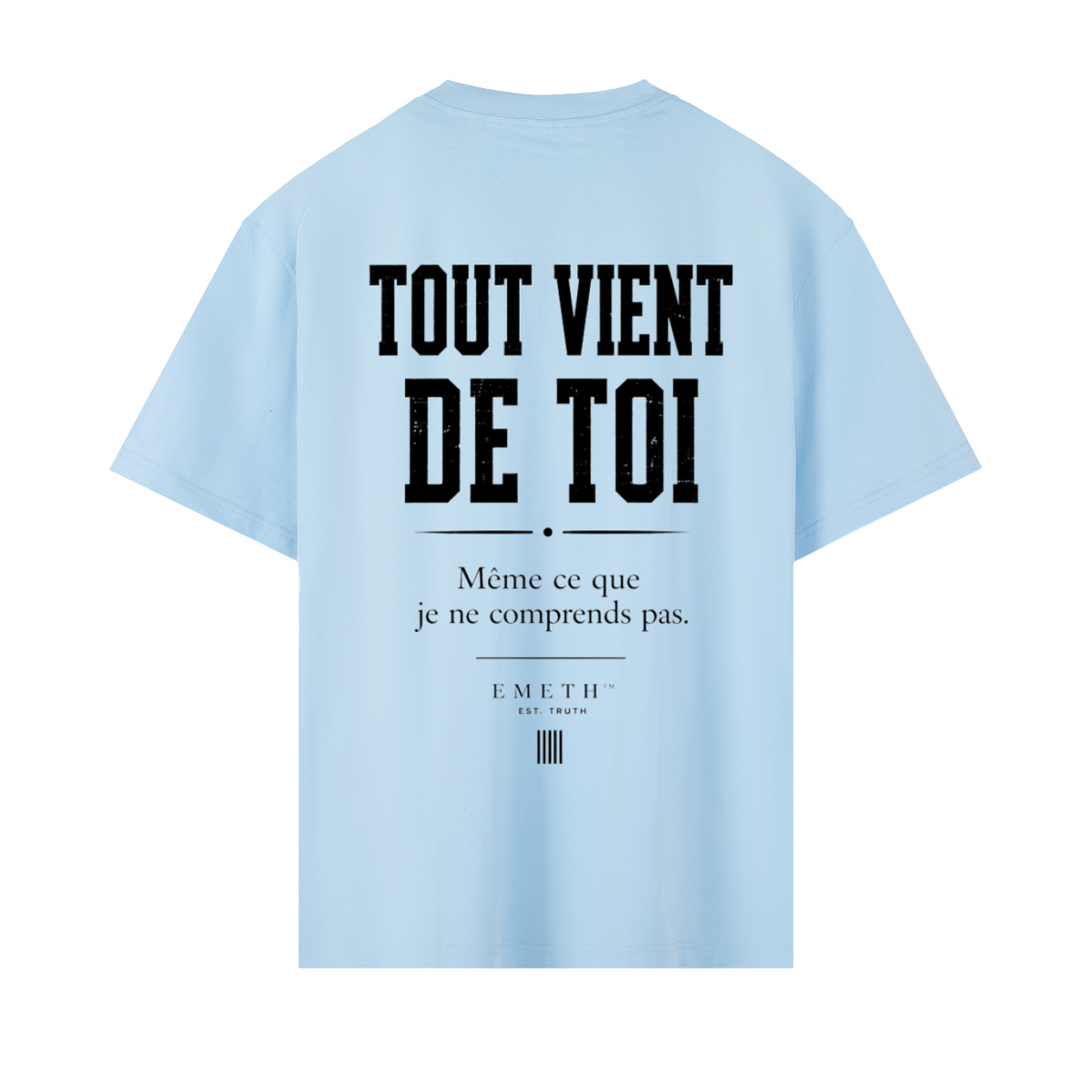 EMETH HACHEM 26 – Tout Vient de Toi | T-shirt Premium Blanc