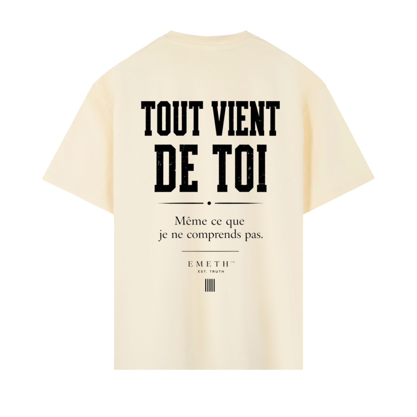 EMETH HACHEM 26 – Tout Vient de Toi | T-shirt Premium Blanc