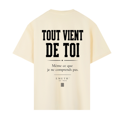 EMETH HACHEM 26 – Tout Vient de Toi | T-shirt Premium Blanc