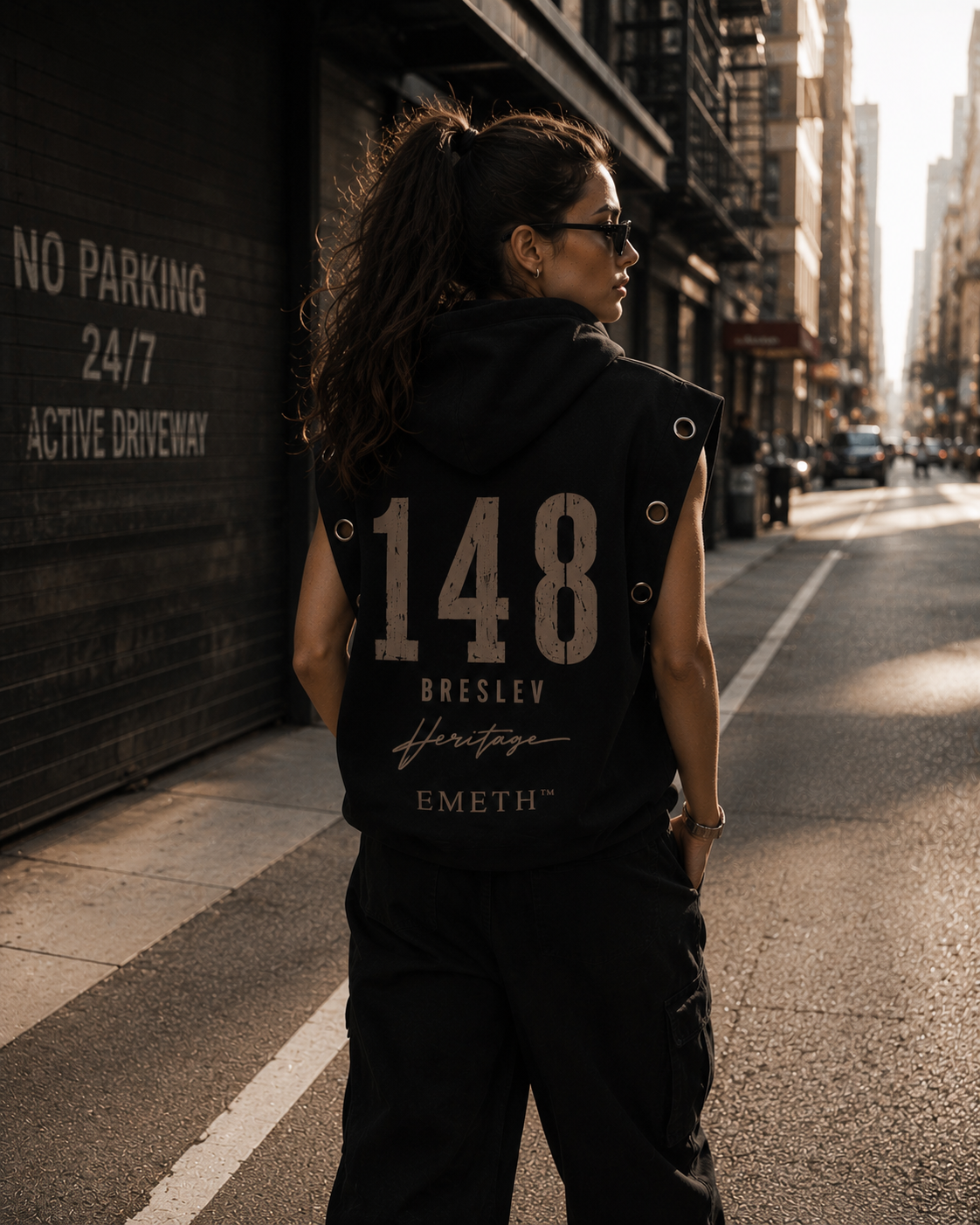 EMETH 148 Breslev Heritage Sleeveless Hoodie