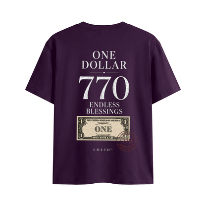 EMETH One Dollar 770 – Endless Blessings | T-shirt Premium Unisexe 200 g/m²
