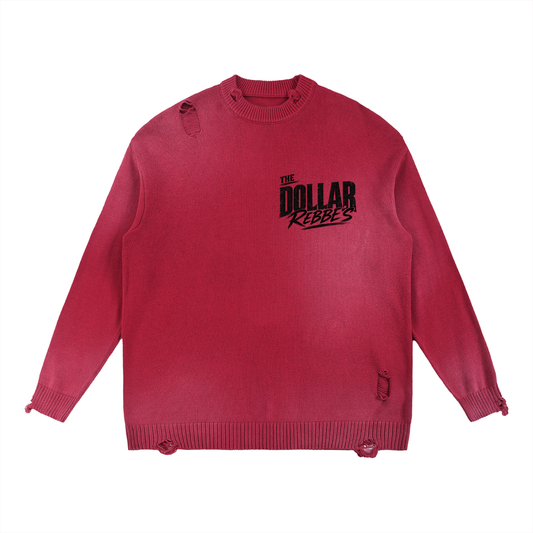EMETH DOLLAR REBBE'S | Crewneck Distressed Coton Lourd 425G