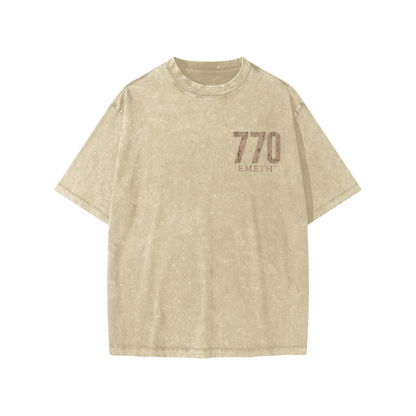 T-shirt Enfant Snow Washed 770 Signature – 270 GSM | EMETH Kids