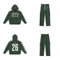 EMETH Above All 26 | Ensemble Hoodie + Pantalon Cargo Oversize 350G
