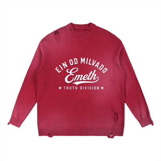 EMETH La Vérité Ein Od Milvado | Sweat Col Rond Distressed