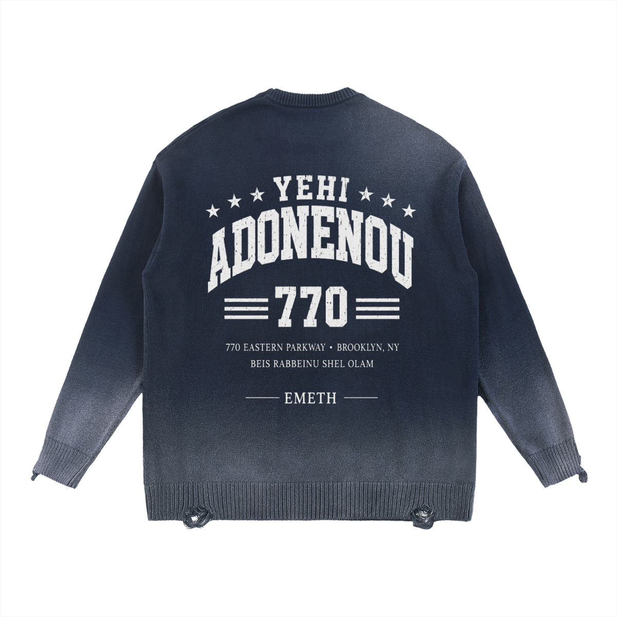 EMETH 770 Yehi Adonénou | Sweat Col Rond Distressed