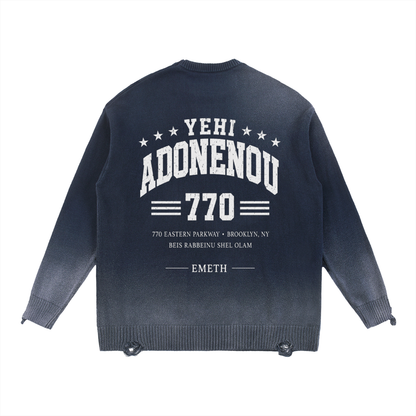 EMETH 770 Yehi Adonénou | Sweat Col Rond Distressed