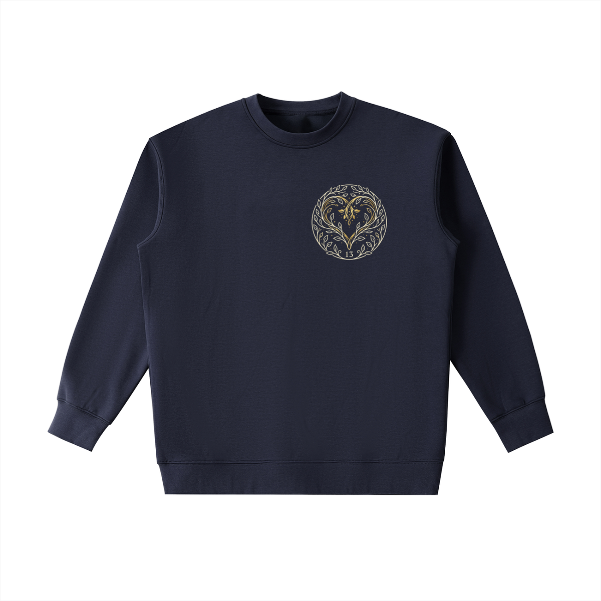 EMETH Essentials | Sweat Col Rond Écusson