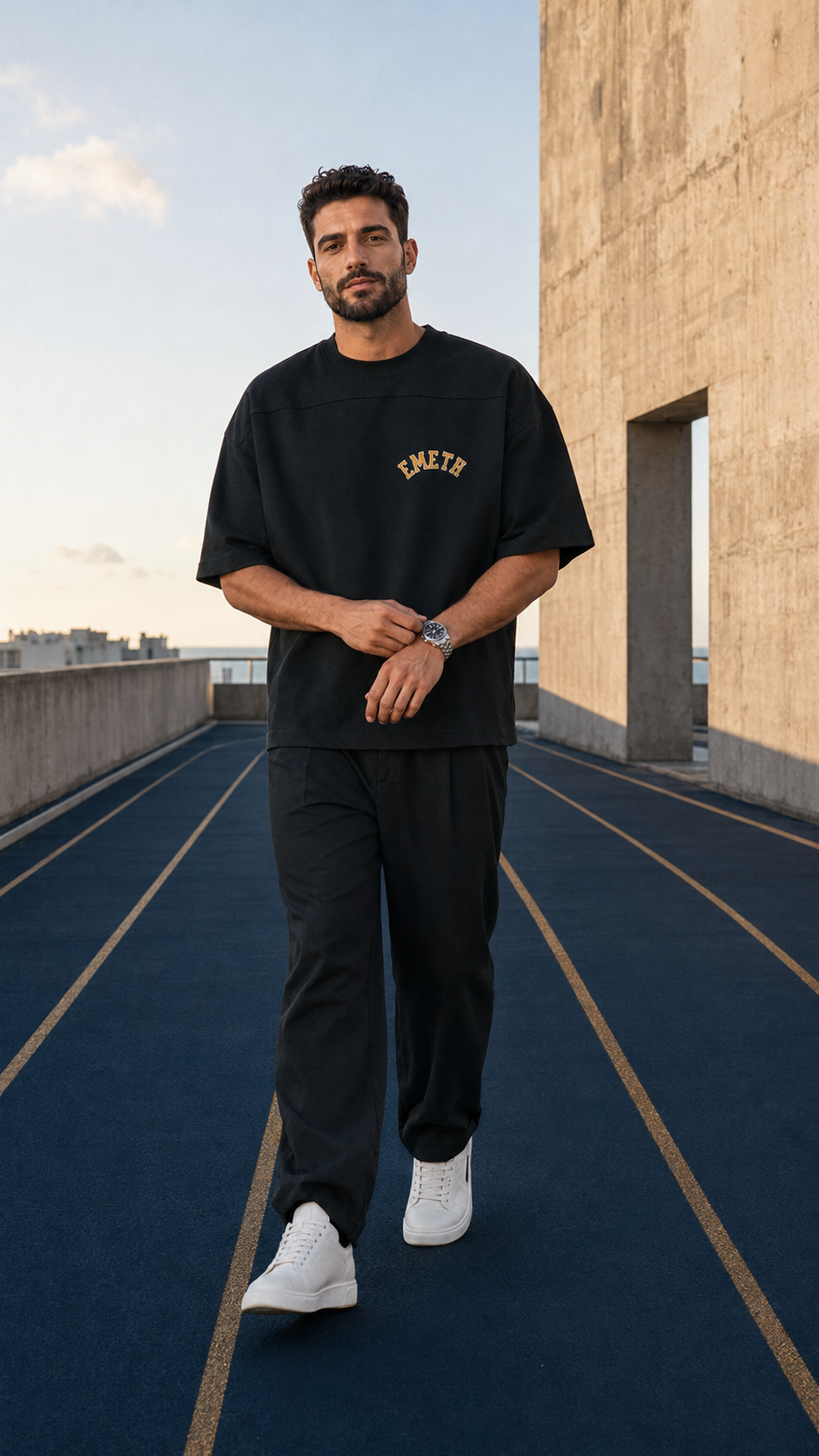 T-shirt EMETH Athletics Vintage – T-shirt Oversized Premium 100 % Coton