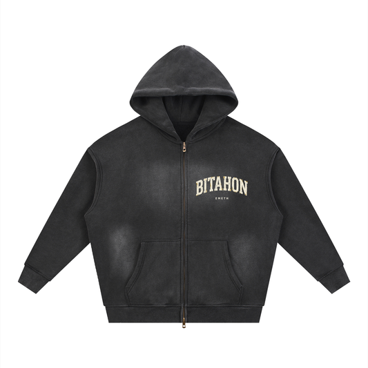 EMETH™ BITAHON — Hoodie Zippé - Noir / S - EMETH