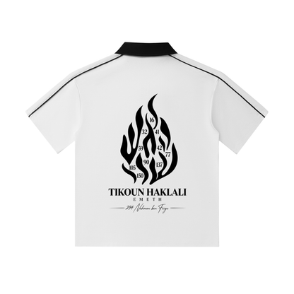 EMETH Tikoun Haklali | Polo Blanc Col Contrastant