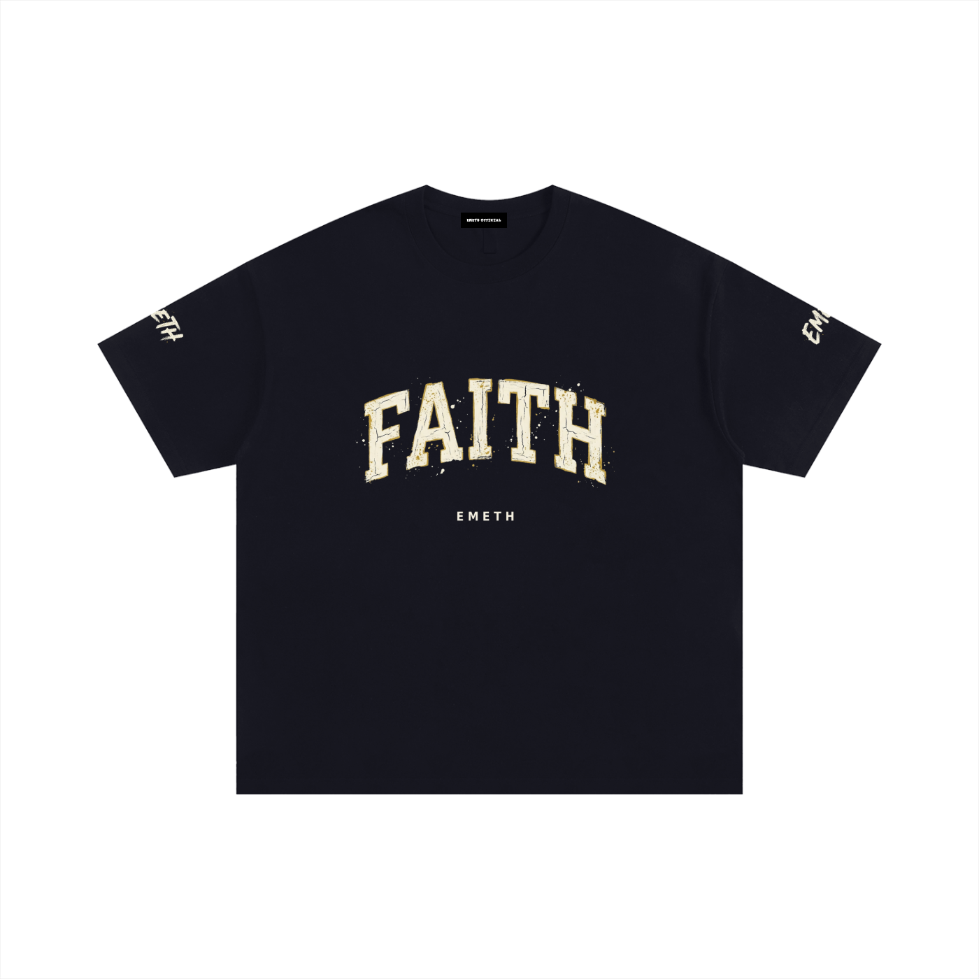 EMETH™ EMOUNA — T-Shirt Faith Never Falls - Noir / S - EMETH