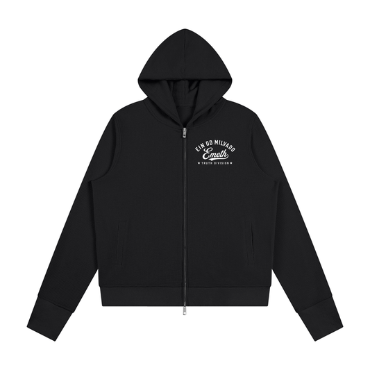 EMETH Ein Od Milvado | Sweat à Capuche Femme Zippé Waffle