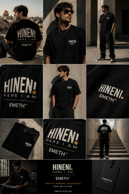 EMETH™ — T-Shirt Hineni - Noir / S - EMETH