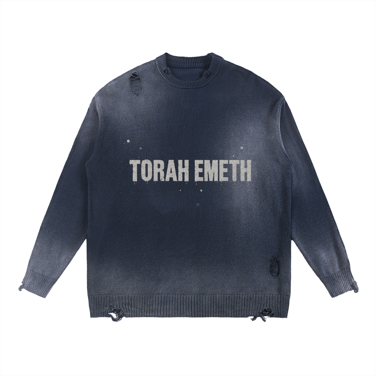 EMETH La Vérité Torah Emeth | Sweat Col Rond Distressed