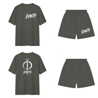 Ensemble Signature Graffiti Gris foncé — t-shirt devant et dos, short assorti