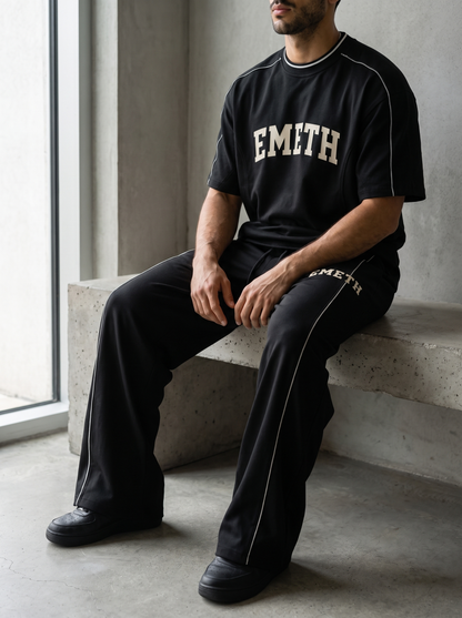 EMETH Pantalon Jogger Premium 390 g/m² – Signature Collegiate