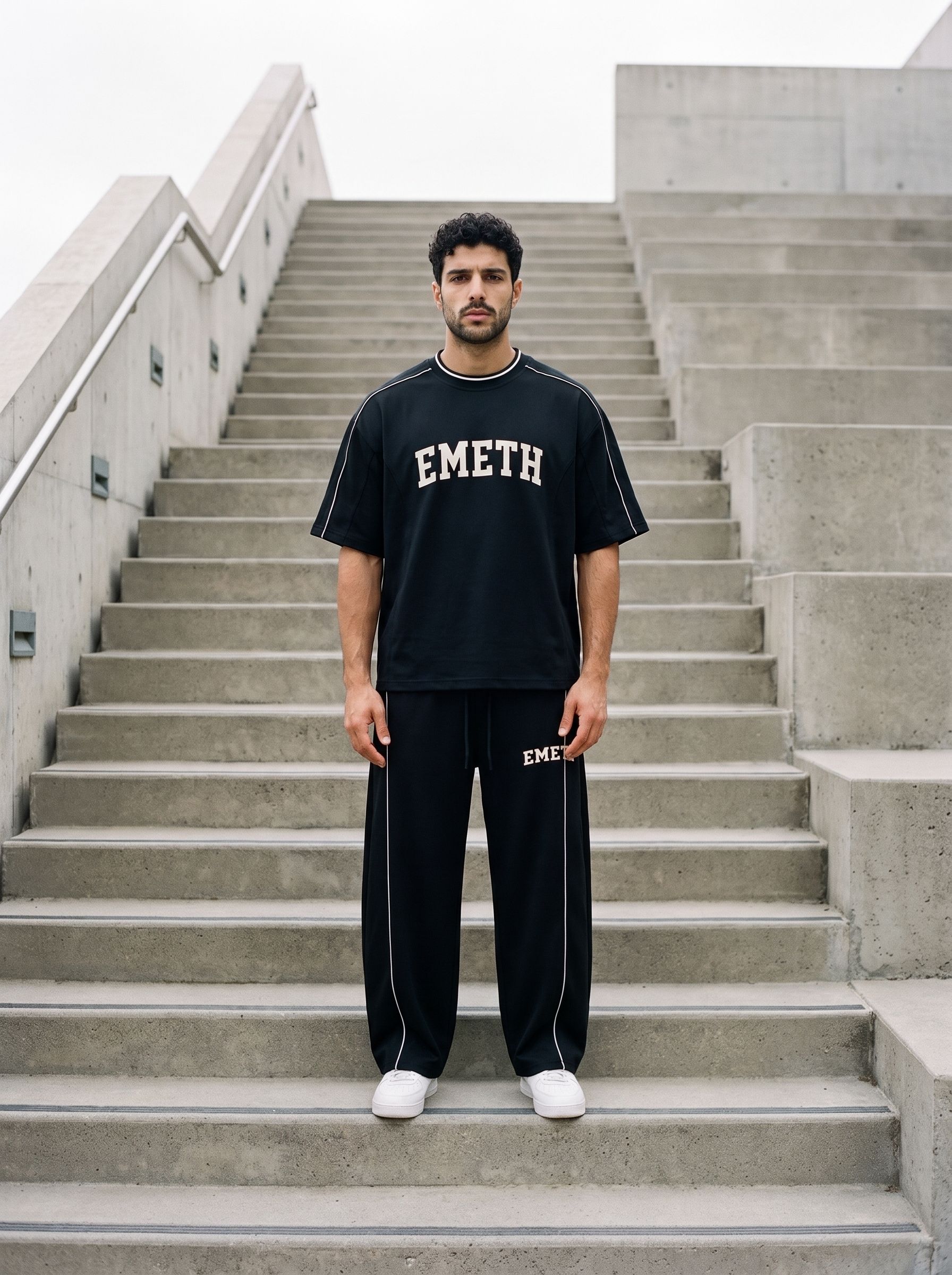 EMETH Pantalon Jogger Premium 390 g/m² – Signature Collegiate