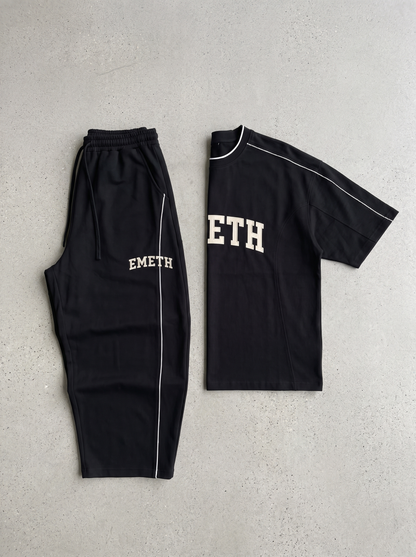 EMETH Pantalon Jogger Premium 390 g/m² – Signature Collegiate