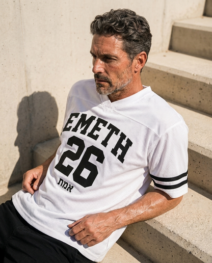 EMETH 26 Mesh Basketball Shorts Blanc – Short Premium Homme