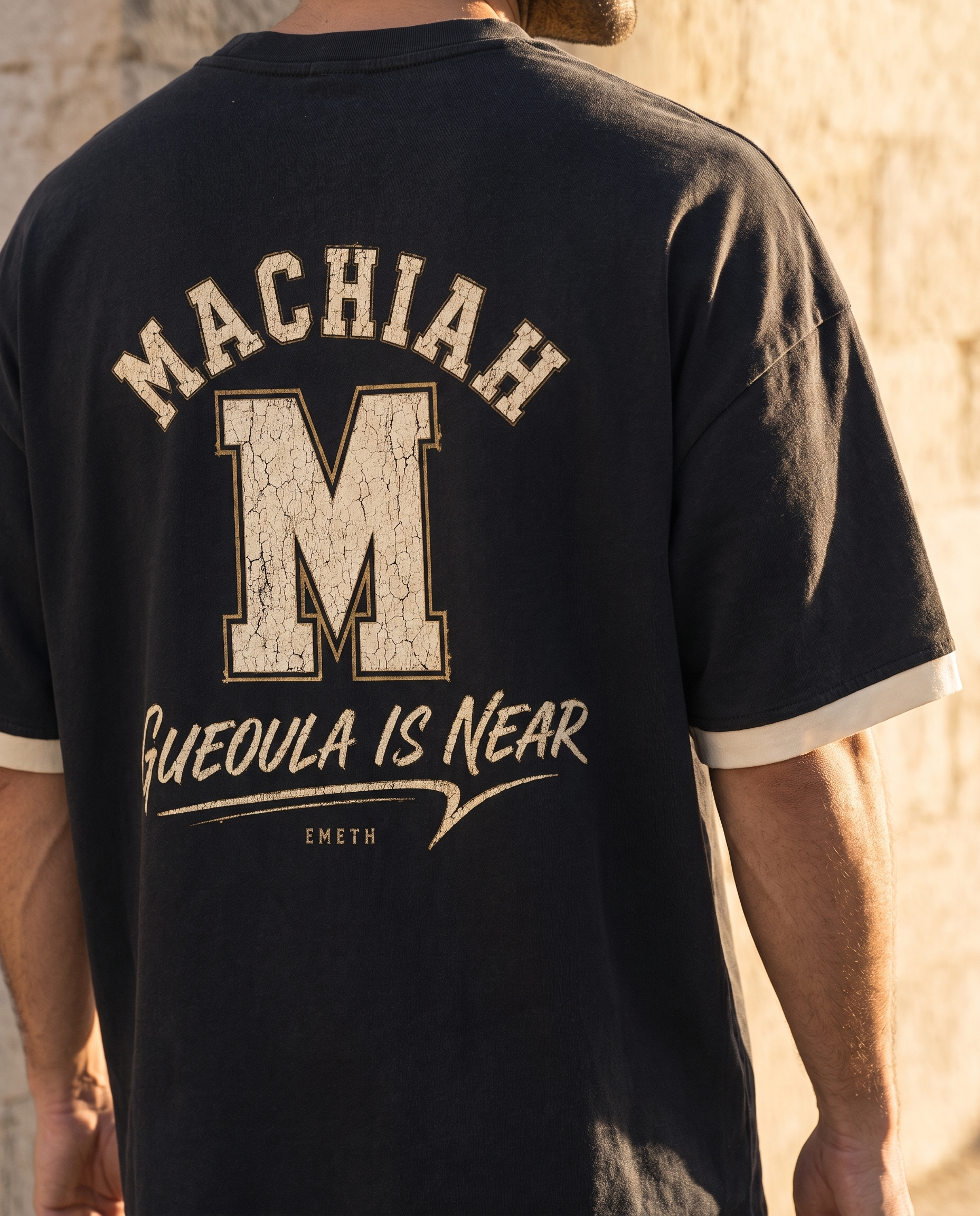 T-shirt EMETH Machia'h – Gueoula Is Near Heavyweight 230G