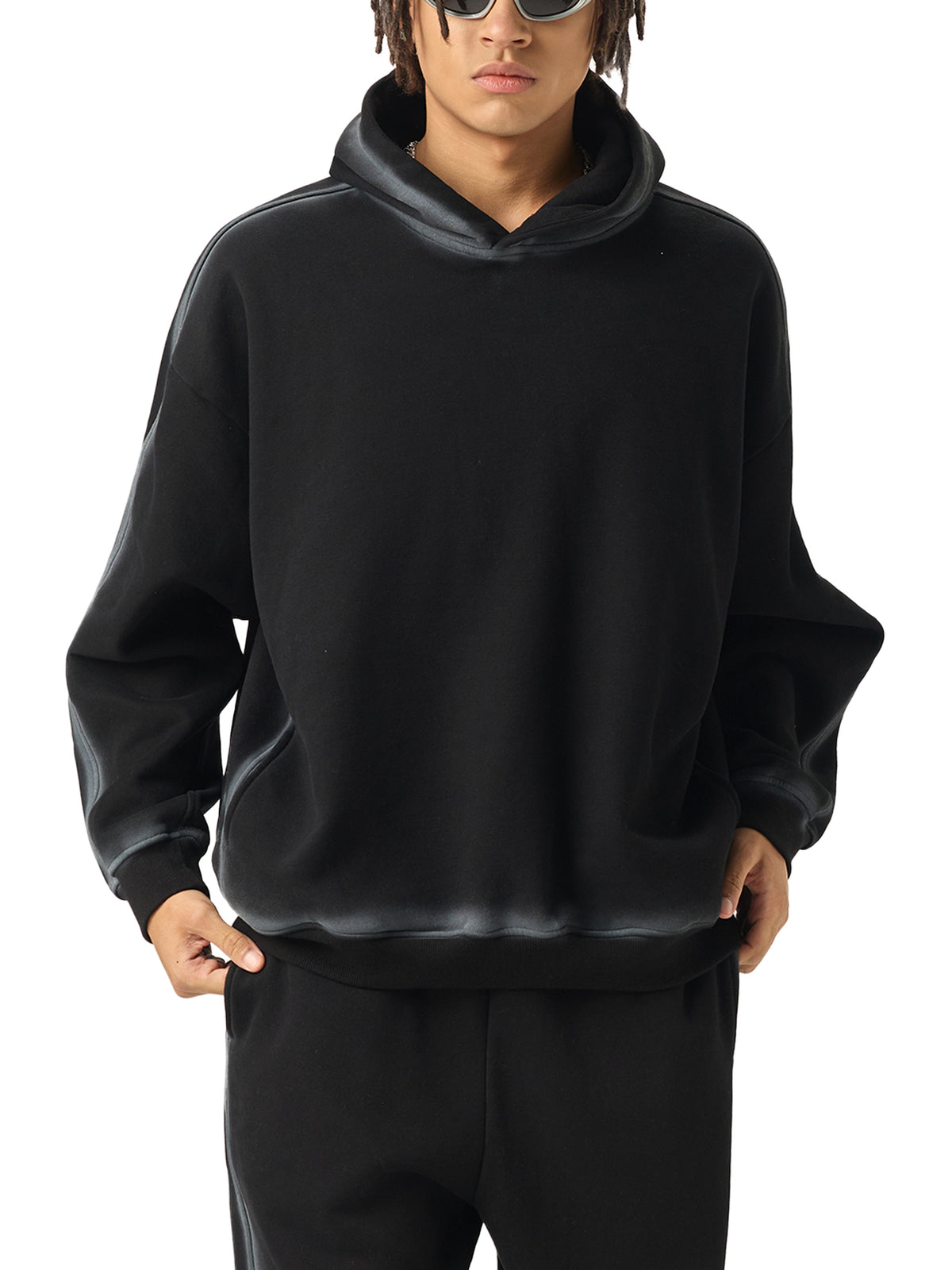 EMETH Washed Hoodie Oversize 350 g/m² – Sweat à Capuche Premium Vintage