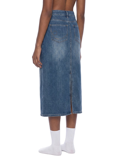 EMETH BRESLEV | Jupe Denim Délavé
