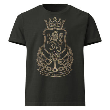 T-Shirt EMETH™ Chain of Generations — Heritage Crest · Oversize